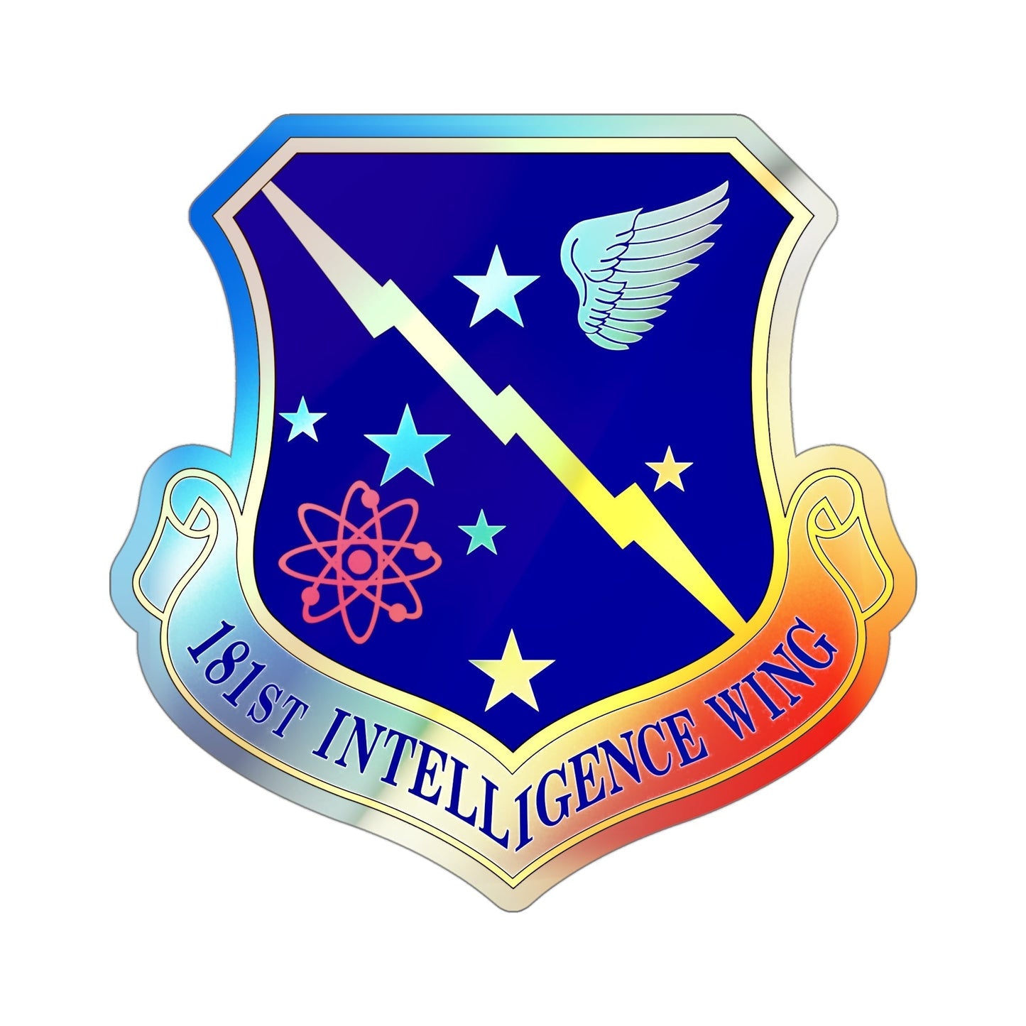 181st Intelligence Wing (U.S. Air Force) Holographic STICKER Die-Cut Vinyl Decal-4 Inch-The Sticker Space