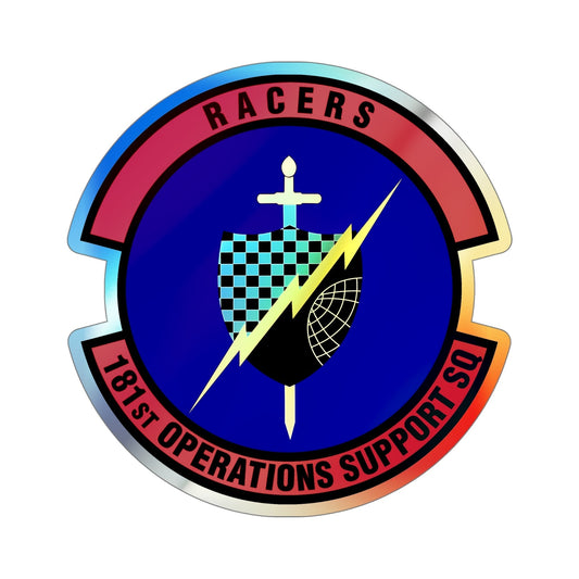 181st Operations Support Squadron (U.S. Air Force) Holographic STICKER Die-Cut Vinyl Decal-6 Inch-The Sticker Space