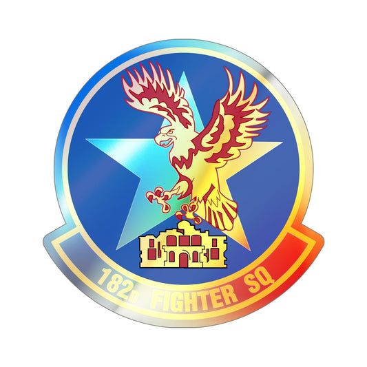 182 Fighter Squadron (U.S. Air Force) Holographic STICKER Die-Cut Vinyl Decal-6 Inch-The Sticker Space