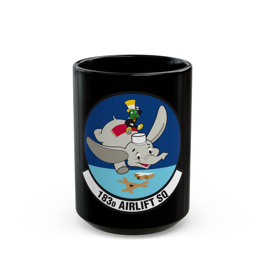 183 Airlift Squadron (U.S. Air Force) Black Coffee Mug-15oz-The Sticker Space