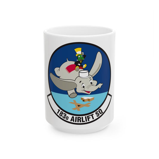 183 Airlift Squadron (U.S. Air Force) White Coffee Mug-15oz-The Sticker Space