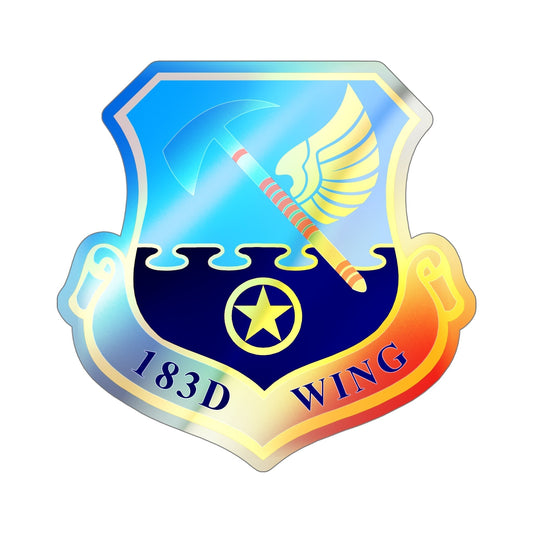183d Wing (U.S. Air Force) Holographic STICKER Die-Cut Vinyl Decal-6 Inch-The Sticker Space