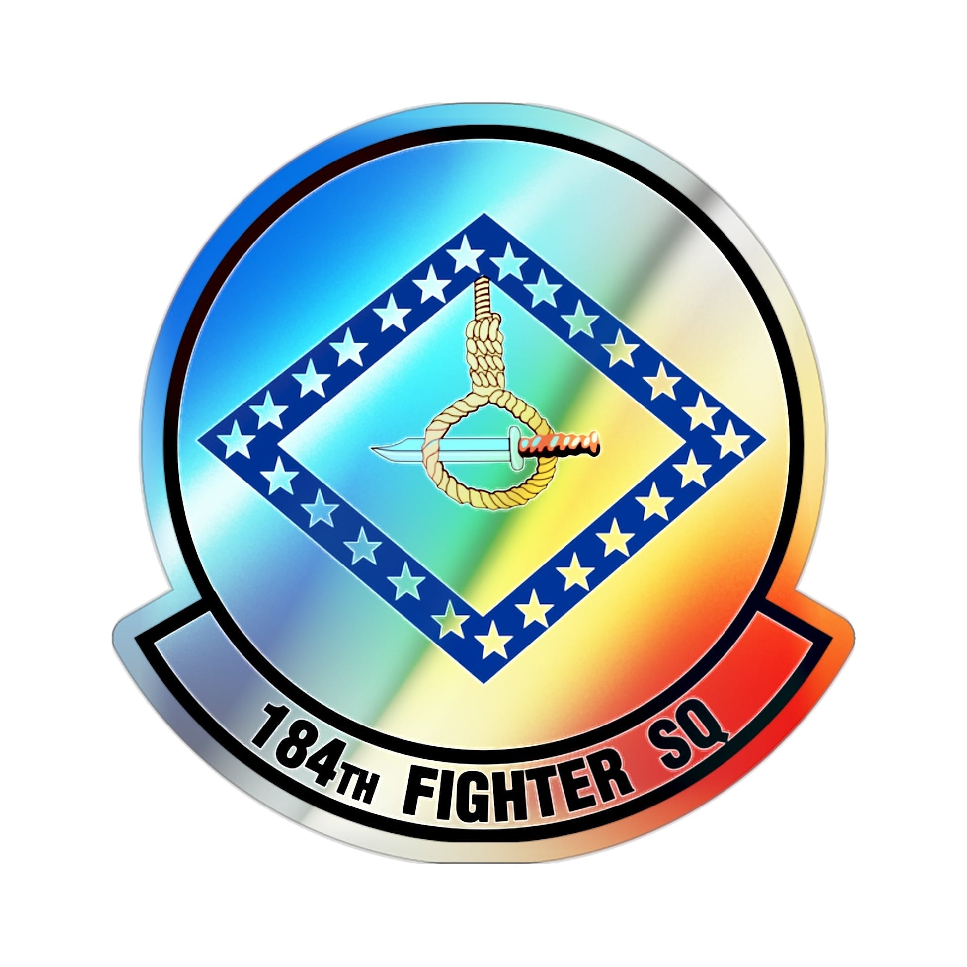 184 Fighter Squadron (U.S. Air Force) Holographic STICKER Die-Cut Vinyl Decal-2 Inch-The Sticker Space