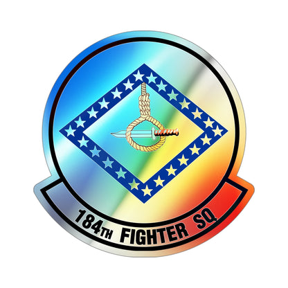 184 Fighter Squadron (U.S. Air Force) Holographic STICKER Die-Cut Vinyl Decal-4 Inch-The Sticker Space