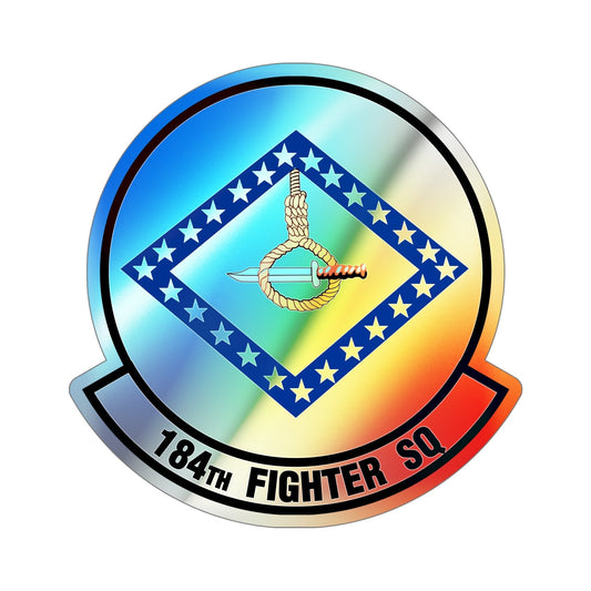 184 Fighter Squadron (U.S. Air Force) Holographic STICKER Die-Cut Vinyl Decal-6 Inch-The Sticker Space