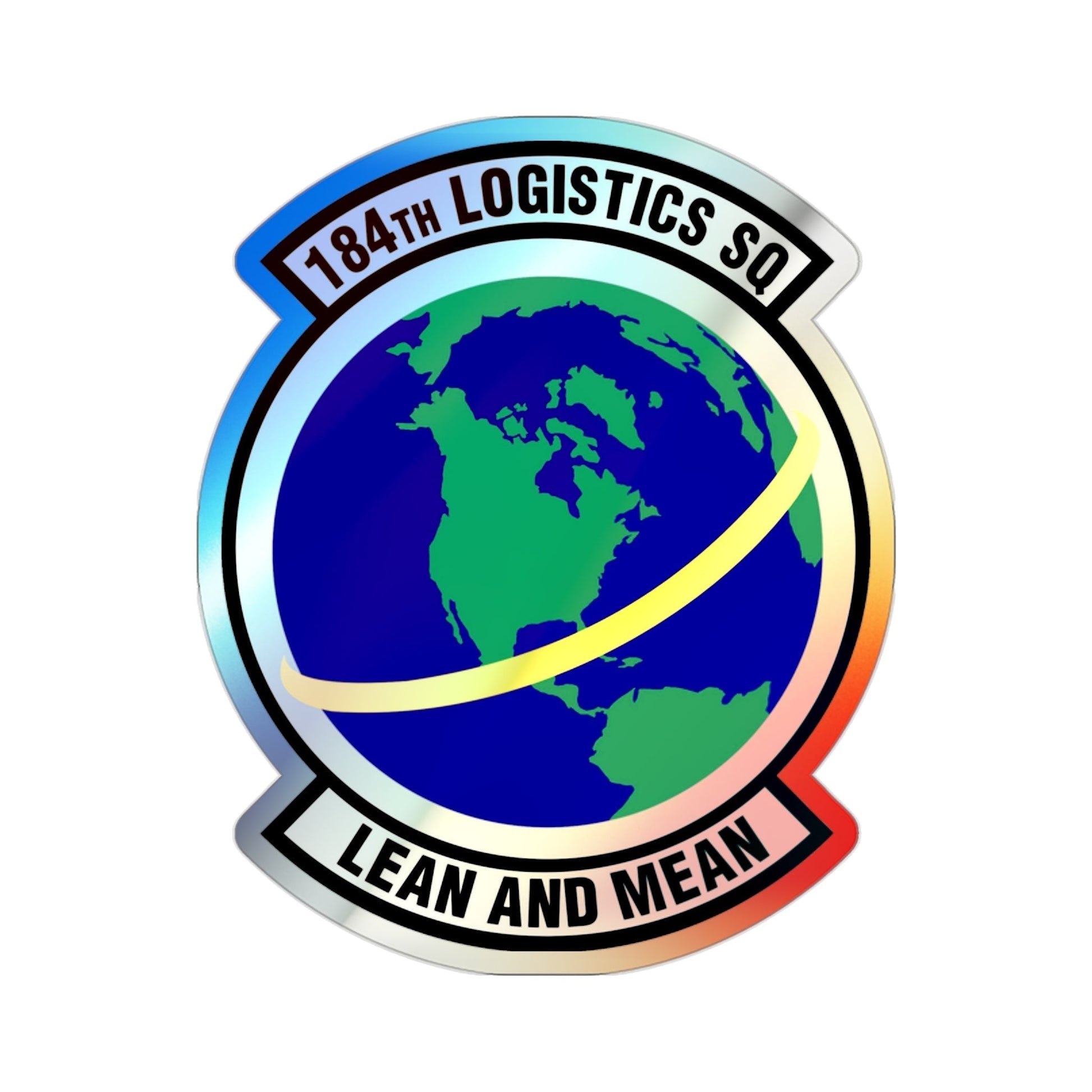 184th Logistics Squadron (U.S. Air Force) Holographic STICKER Die-Cut Vinyl Decal-2 Inch-The Sticker Space