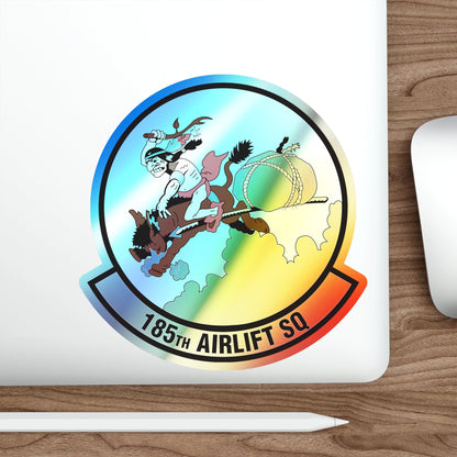 185 Airlift Squadron (U.S. Air Force) Holographic STICKER Die-Cut Vinyl Decal-The Sticker Space