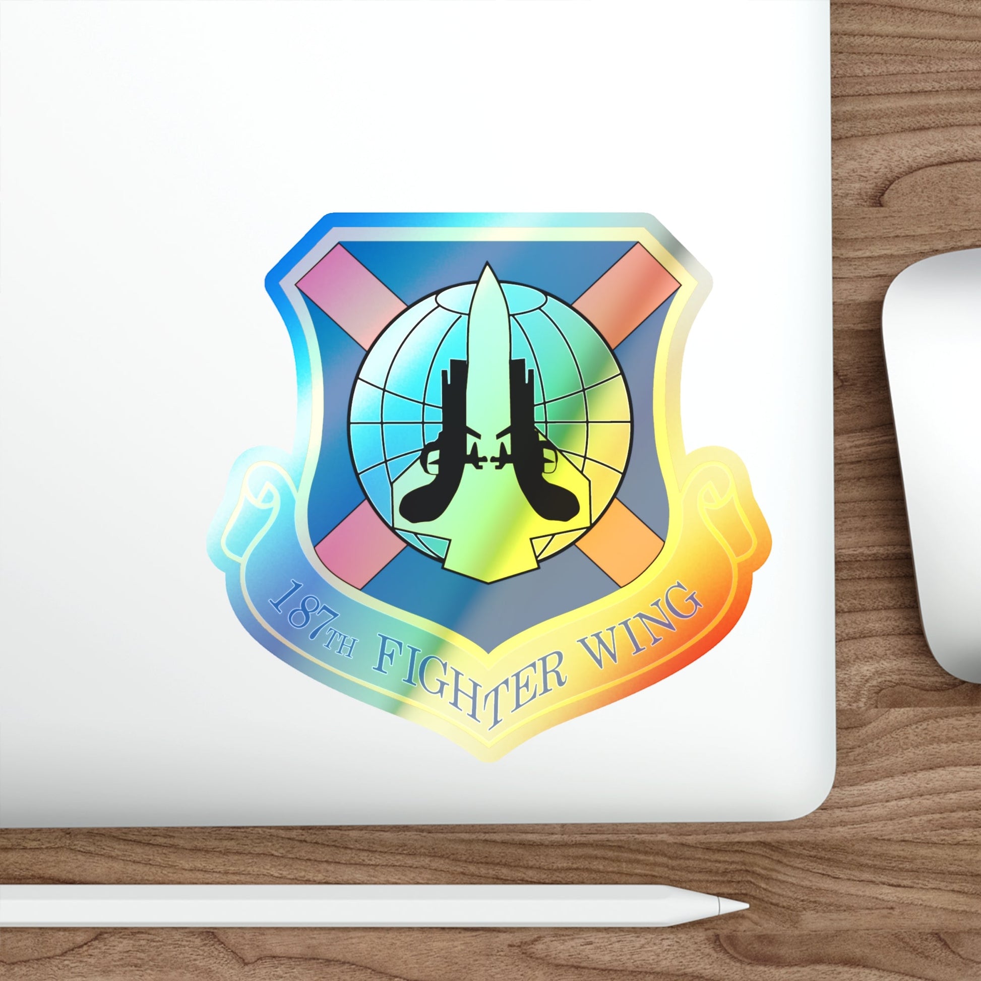 187th Fighter Wing (U.S. Air Force) Holographic STICKER Die-Cut Vinyl Decal-The Sticker Space