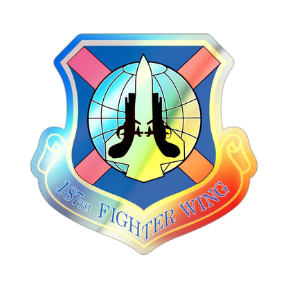 187th Fighter Wing (U.S. Air Force) Holographic STICKER Die-Cut Vinyl Decal-2 Inch-The Sticker Space