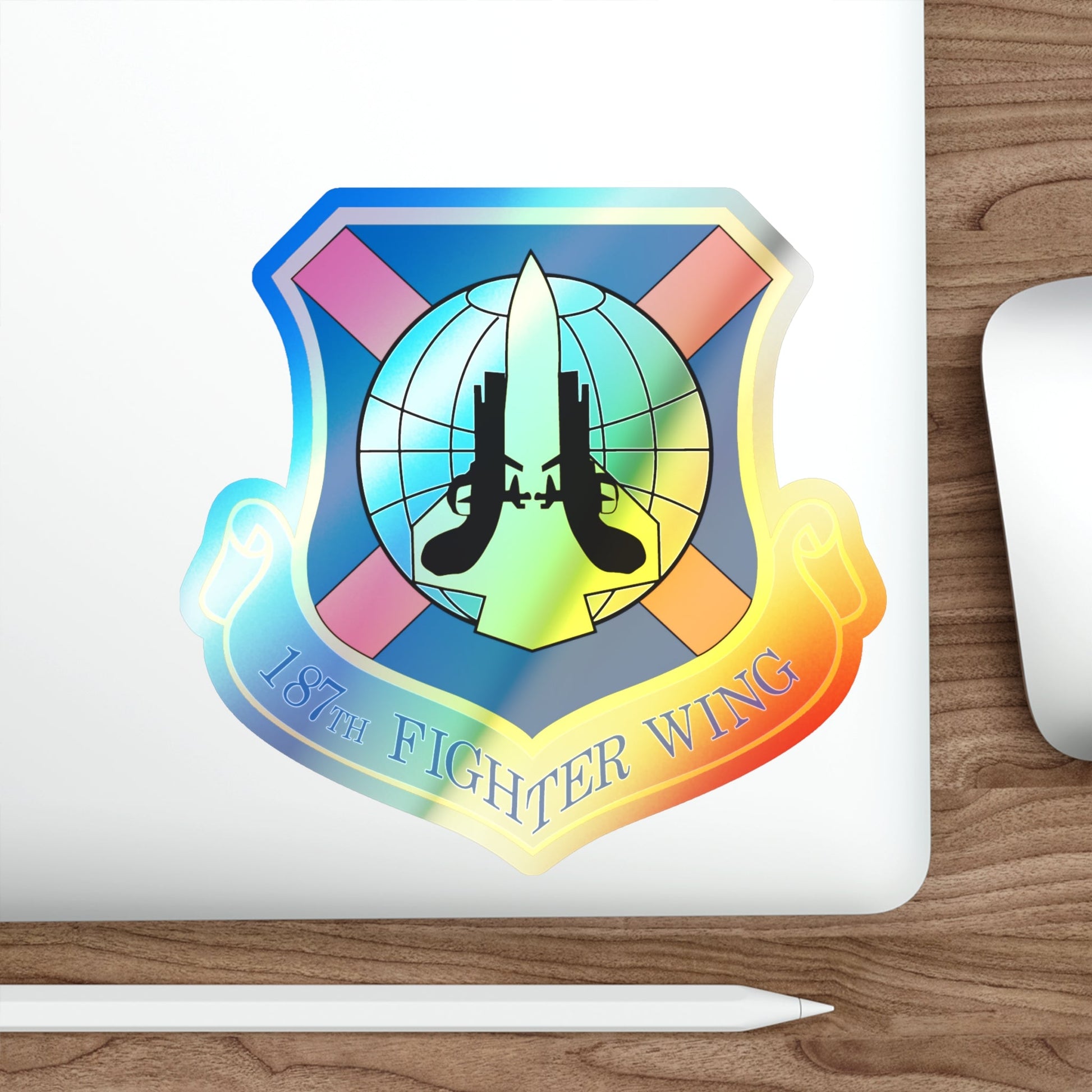 187th Fighter Wing (U.S. Air Force) Holographic STICKER Die-Cut Vinyl Decal-The Sticker Space