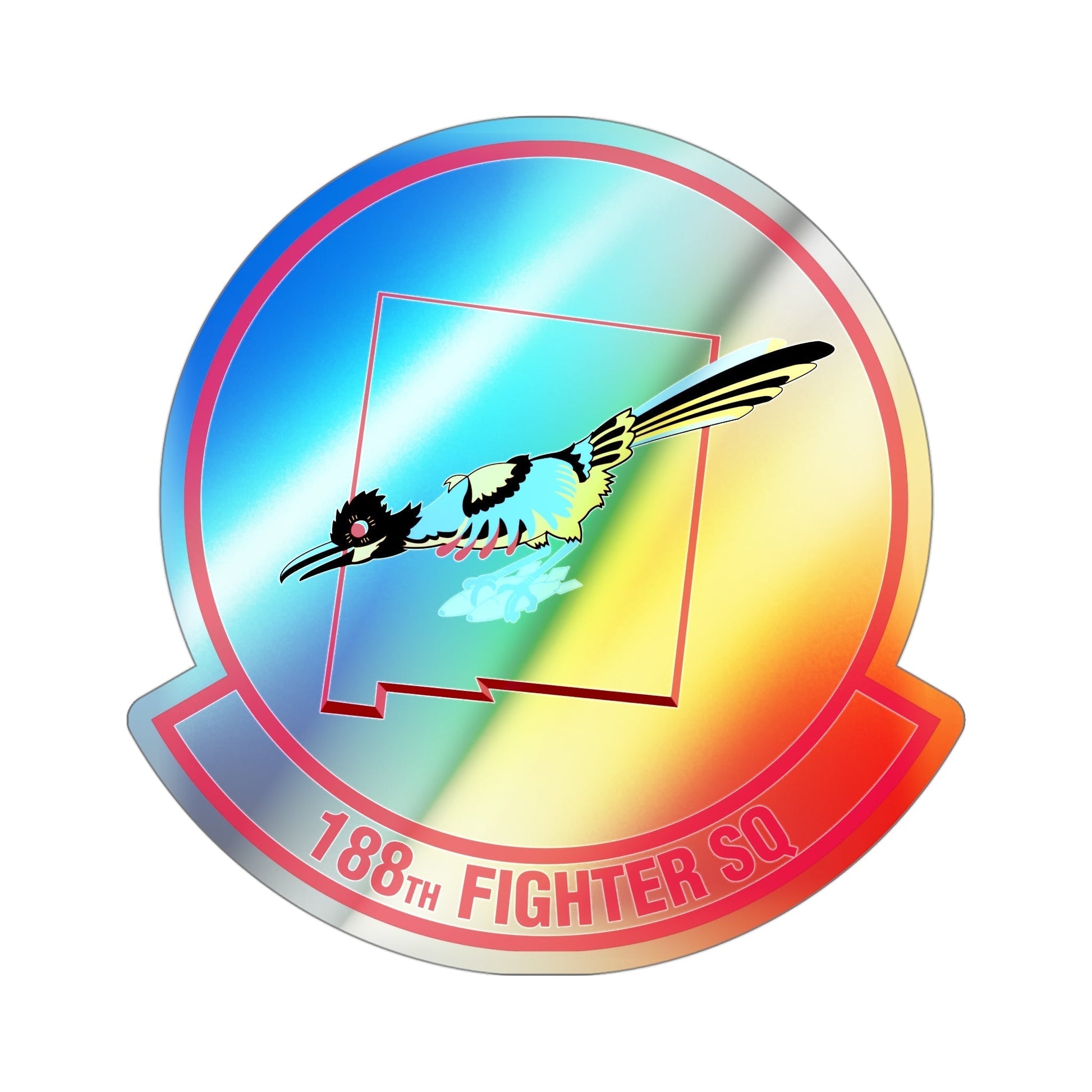 188 Fighter Squadron (U.S. Air Force) Holographic STICKER Die-Cut Vinyl Decal-4 Inch-The Sticker Space