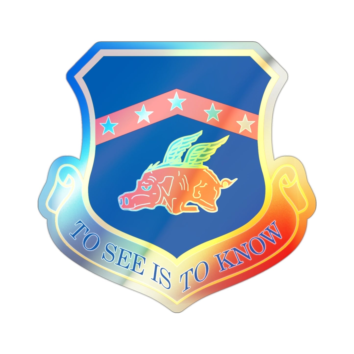 188th Fighter Wing (U.S. Air Force) Holographic STICKER Die-Cut Vinyl Decal-2 Inch-The Sticker Space