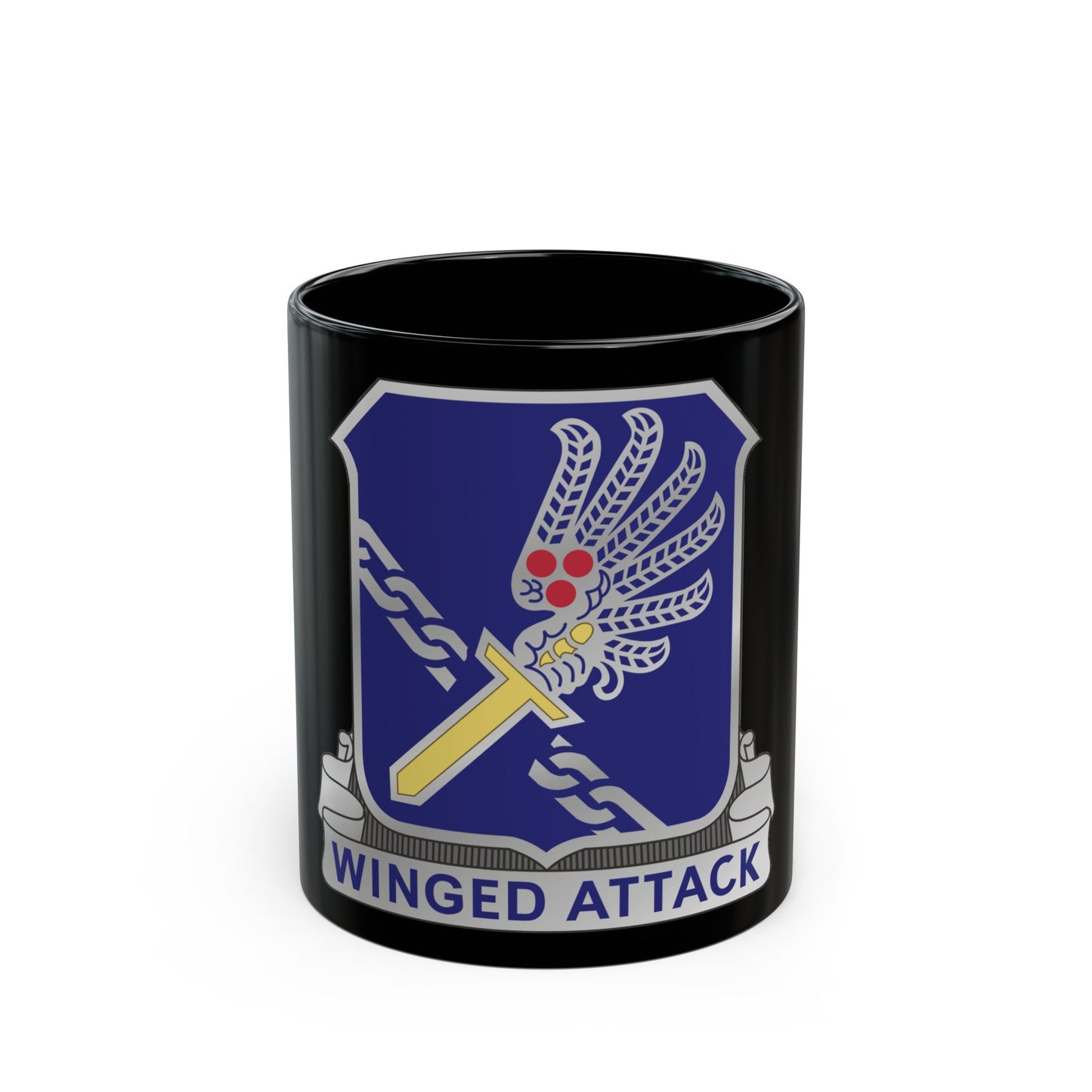 188th Infantry Regiment (U.S. Army) Black Coffee Mug-11oz-The Sticker Space