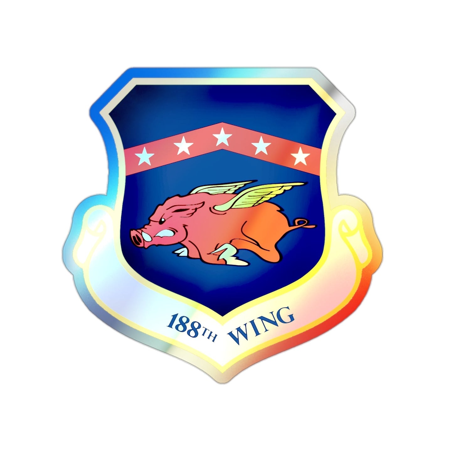 188th Wing (U.S. Air Force) Holographic STICKER Die-Cut Vinyl Decal-2 Inch-The Sticker Space