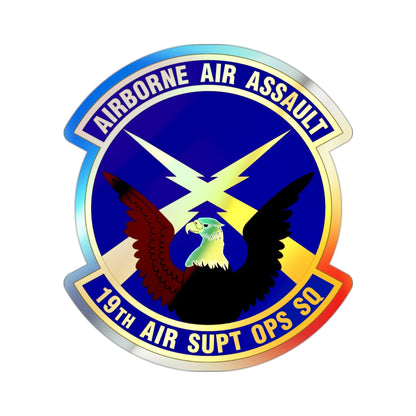 19 Air Support Operations Squadron ACC (U.S. Air Force) Holographic STICKER Die-Cut Vinyl Decal-2 Inch-The Sticker Space