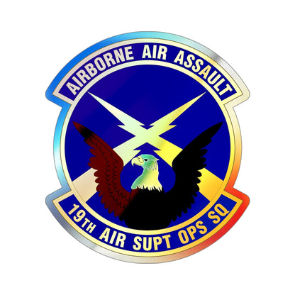 19 Air Support Operations Squadron ACC (U.S. Air Force) Holographic STICKER Die-Cut Vinyl Decal-5 Inch-The Sticker Space