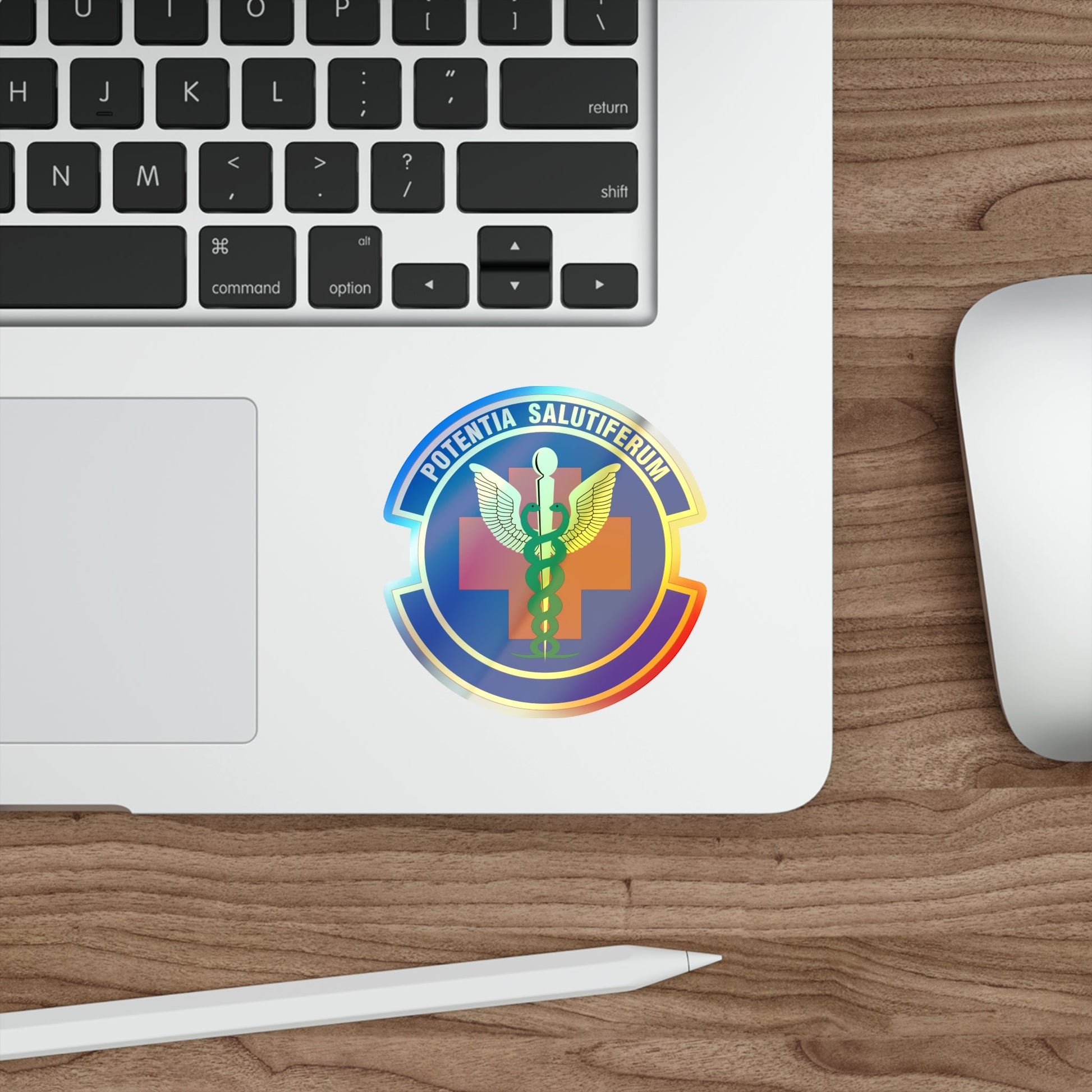 19 Healthcare Operations Squadron AMC (U.S. Air Force) Holographic STICKER Die-Cut Vinyl Decal-The Sticker Space