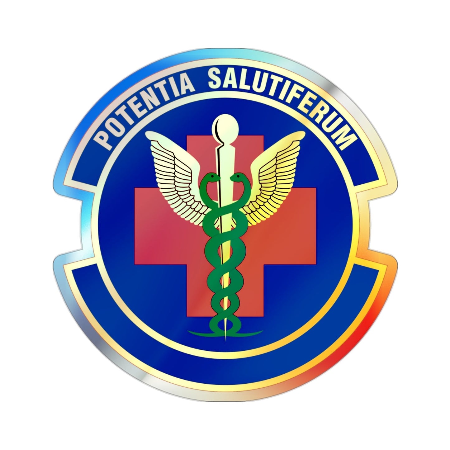 19 Healthcare Operations Squadron AMC (U.S. Air Force) Holographic STICKER Die-Cut Vinyl Decal-2 Inch-The Sticker Space