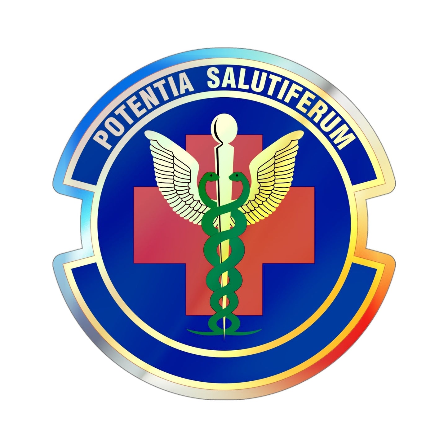 19 Healthcare Operations Squadron AMC (U.S. Air Force) Holographic STICKER Die-Cut Vinyl Decal-4 Inch-The Sticker Space