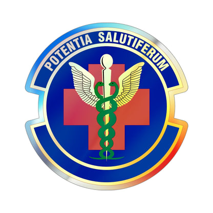 19 Healthcare Operations Squadron AMC (U.S. Air Force) Holographic STICKER Die-Cut Vinyl Decal-4 Inch-The Sticker Space
