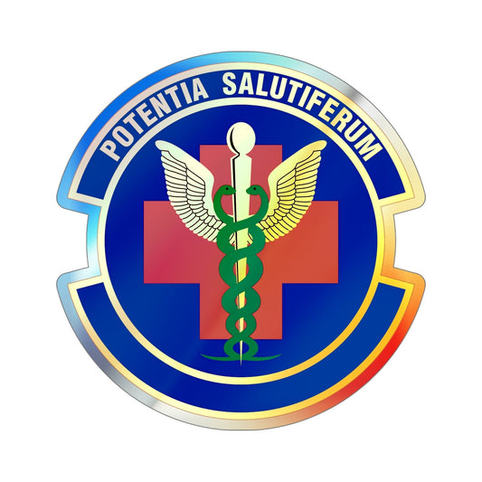 19 Healthcare Operations Squadron AMC (U.S. Air Force) Holographic STICKER Die-Cut Vinyl Decal-6 Inch-The Sticker Space