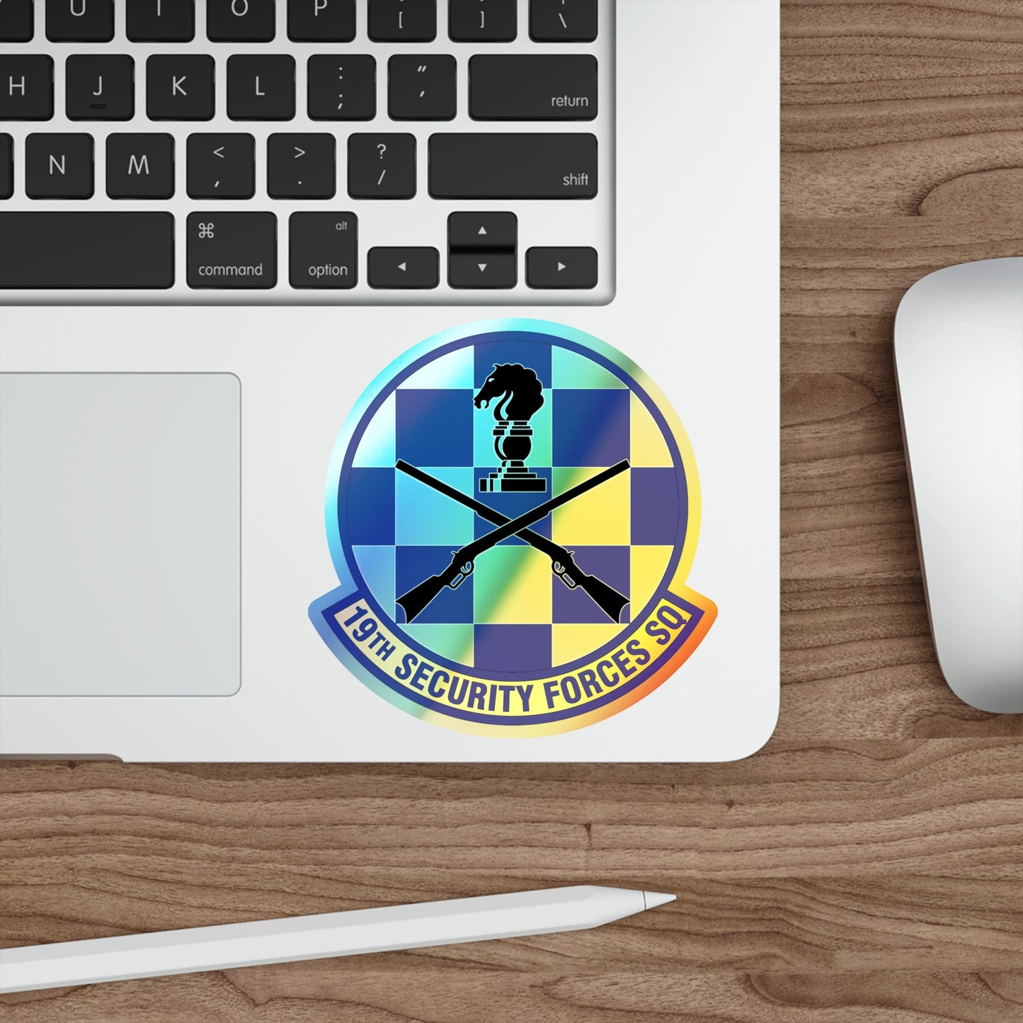 19 Security Forces Squadron AMC (U.S. Air Force) Holographic STICKER Die-Cut Vinyl Decal-The Sticker Space