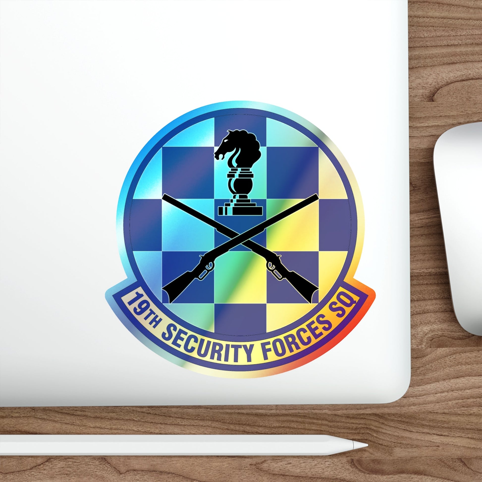 19 Security Forces Squadron AMC (U.S. Air Force) Holographic STICKER Die-Cut Vinyl Decal-The Sticker Space