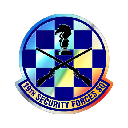 19 Security Forces Squadron AMC (U.S. Air Force) Holographic STICKER Die-Cut Vinyl Decal-3 Inch-The Sticker Space