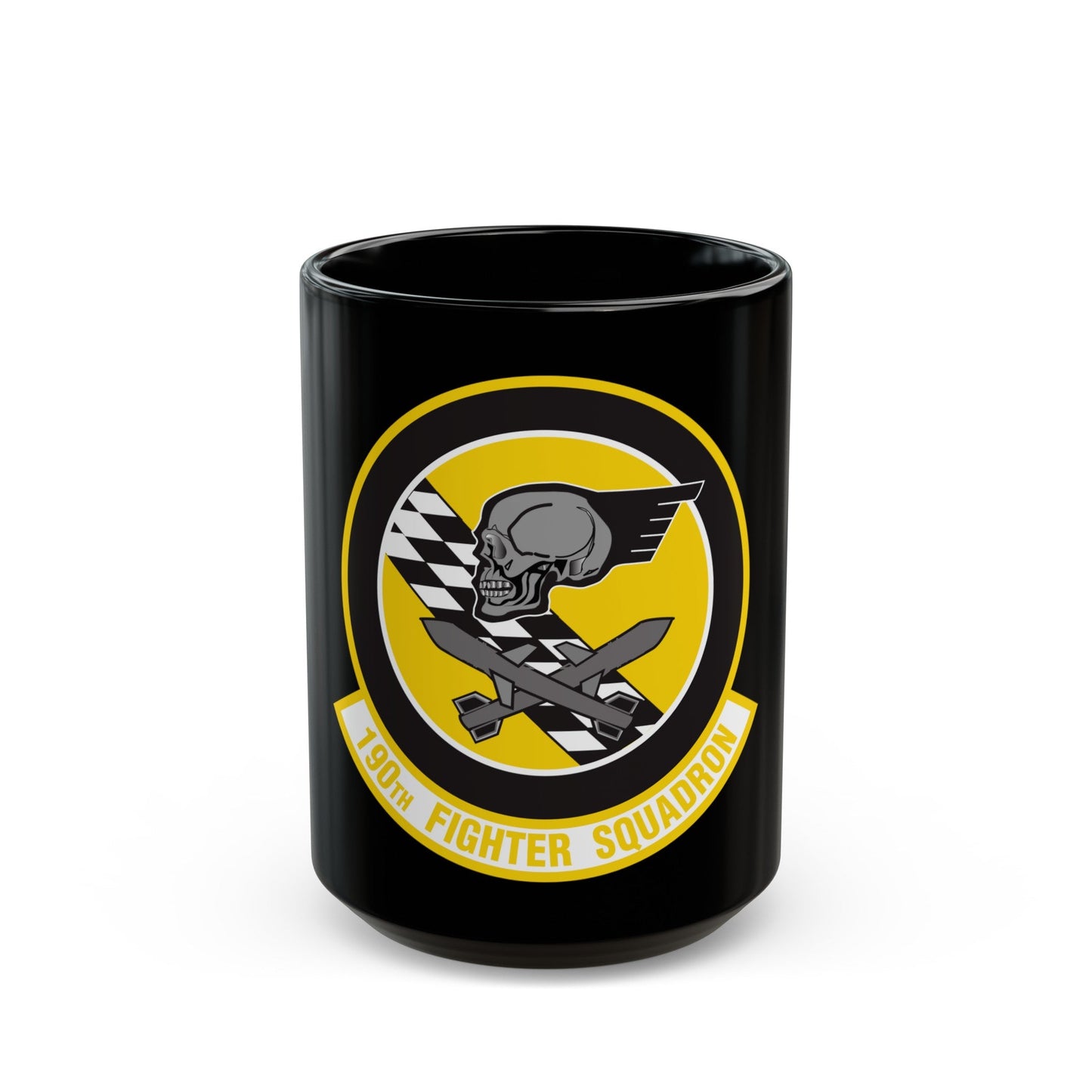190 Fighter Squadron (U.S. Air Force) Black Coffee Mug-15oz-The Sticker Space