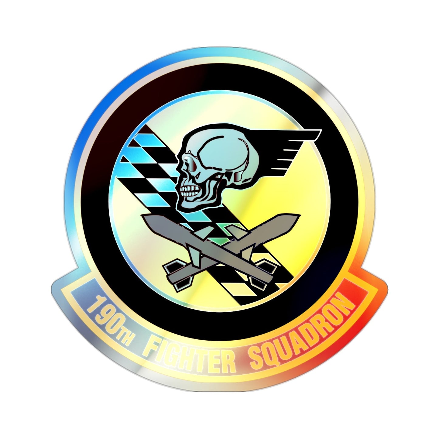 190 Fighter Squadron (U.S. Air Force) Holographic STICKER Die-Cut Vinyl Decal-2 Inch-The Sticker Space