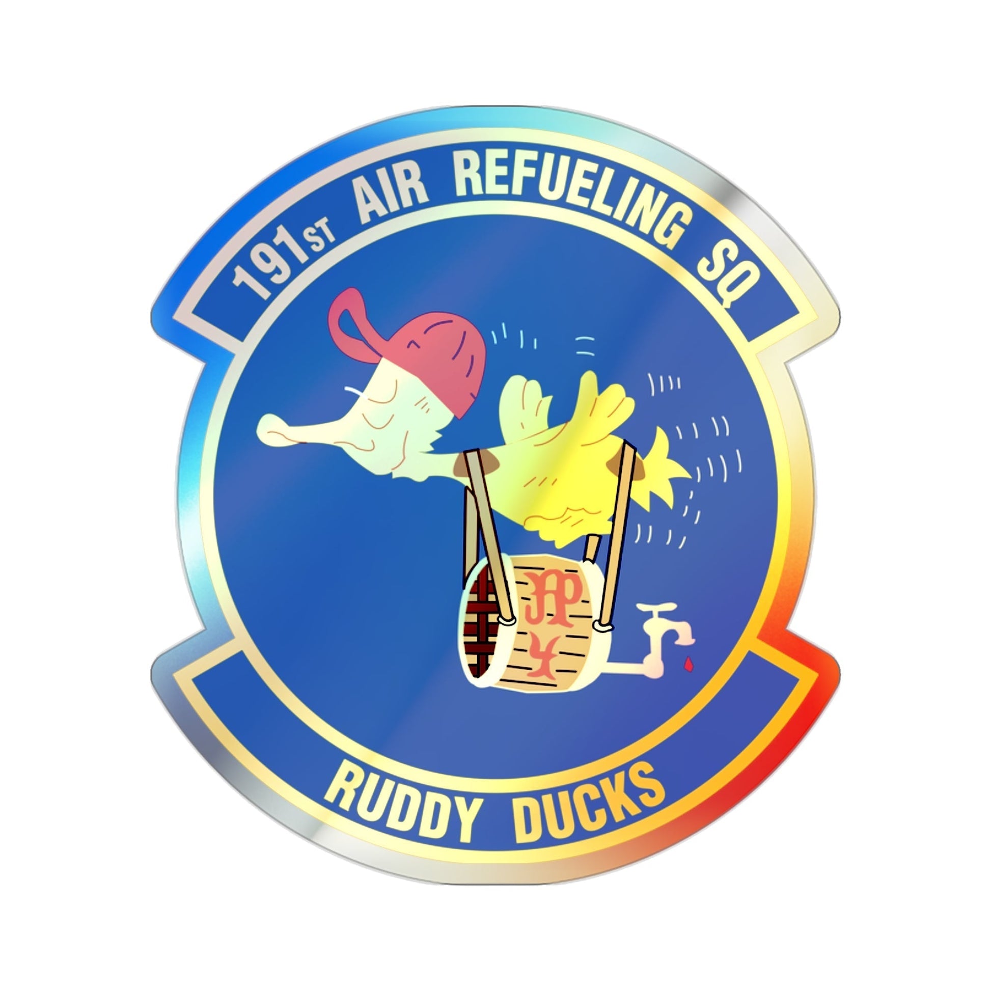 191 Air Refueling Squadron (U.S. Air Force) Holographic STICKER Die-Cut Vinyl Decal-2 Inch-The Sticker Space