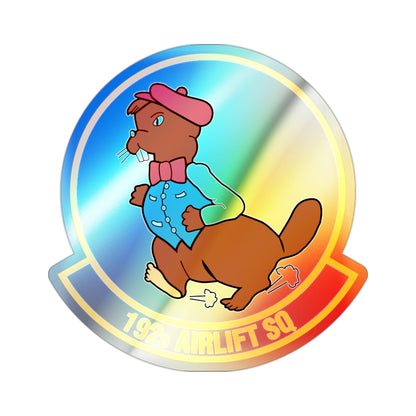 192 Airlift Squadron (U.S. Air Force) Holographic STICKER Die-Cut Vinyl Decal-2 Inch-The Sticker Space