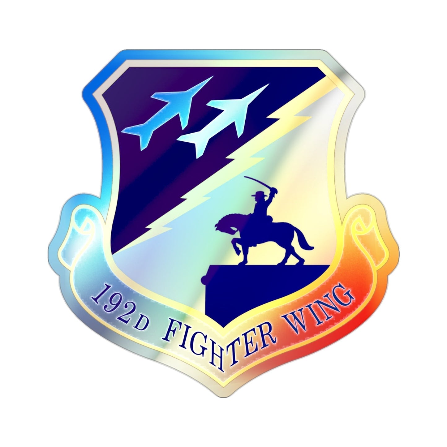 192nd Wing (U.S. Air Force) Holographic STICKER Die-Cut Vinyl Decal-2 Inch-The Sticker Space