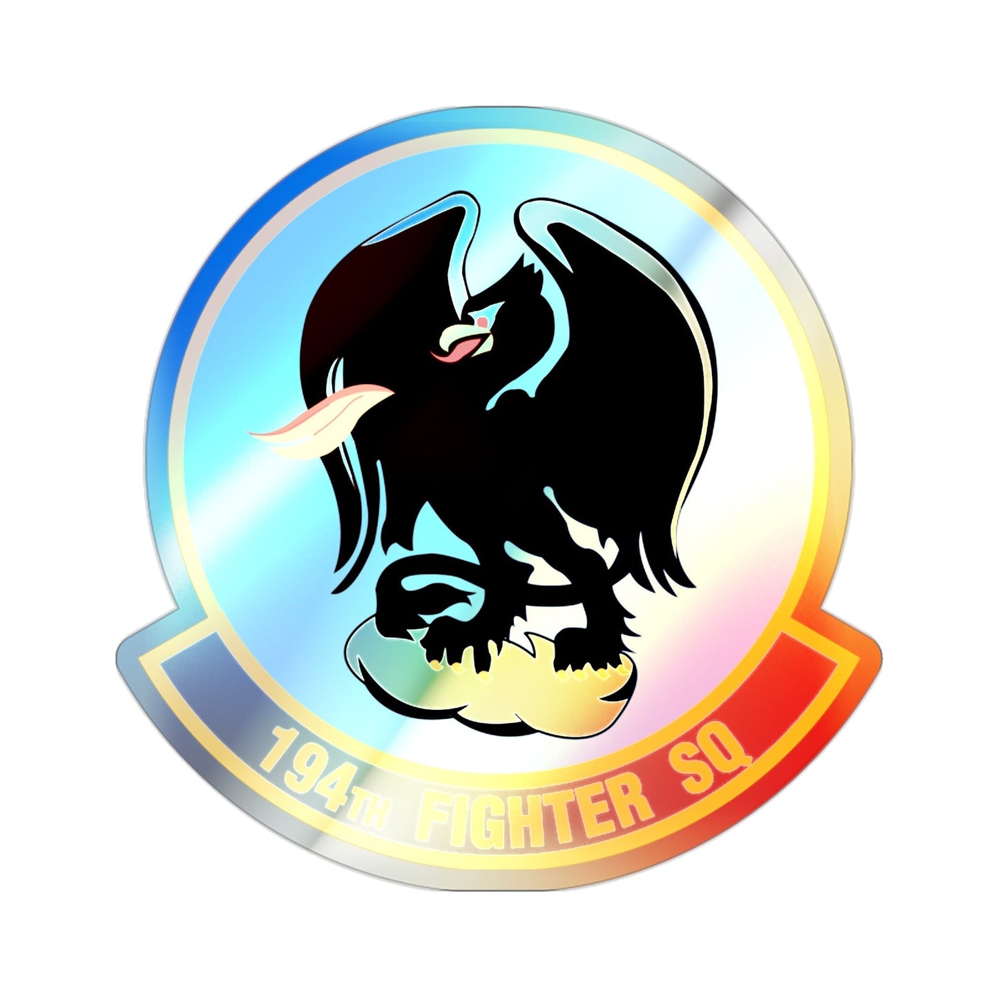 194 Fighter Squadron (U.S. Air Force) Holographic STICKER Die-Cut Vinyl Decal-2 Inch-The Sticker Space