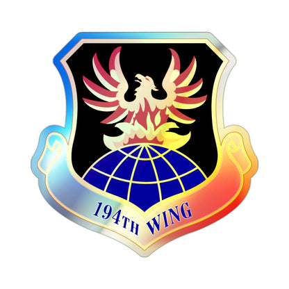 194th Wing (U.S. Air Force) Holographic STICKER Die-Cut Vinyl Decal-2 Inch-The Sticker Space