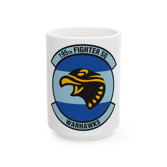 195 Fighter Squadron (U.S. Air Force) White Coffee Mug-15oz-The Sticker Space