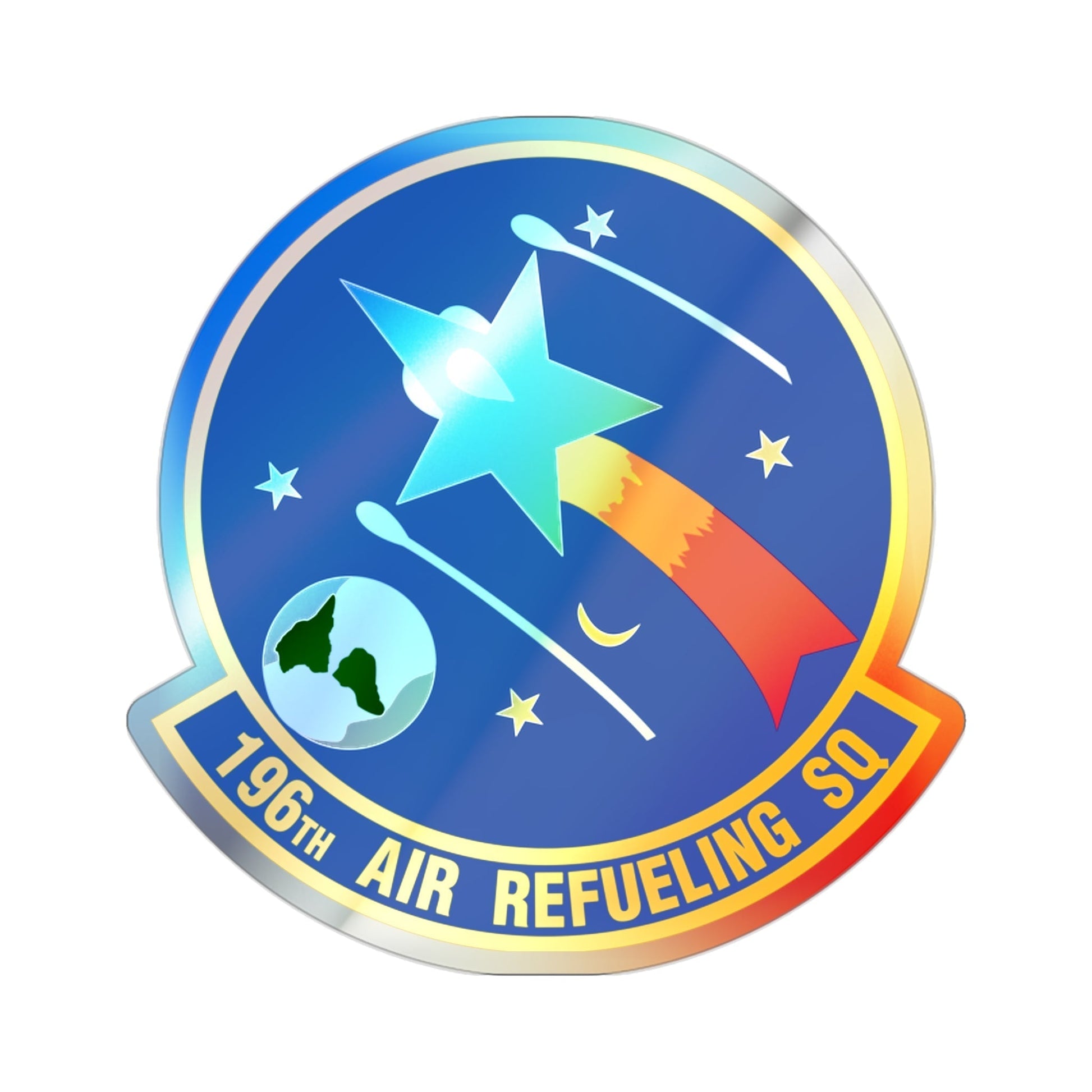 196 Air Refueling Squadron (U.S. Air Force) Holographic STICKER Die-Cut Vinyl Decal-2 Inch-The Sticker Space