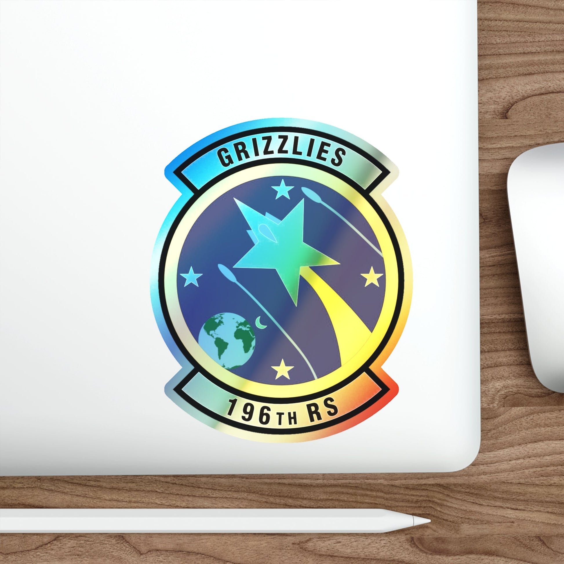 196th Reconnaissance Squadron (U.S. Air Force) Holographic STICKER Die-Cut Vinyl Decal-The Sticker Space