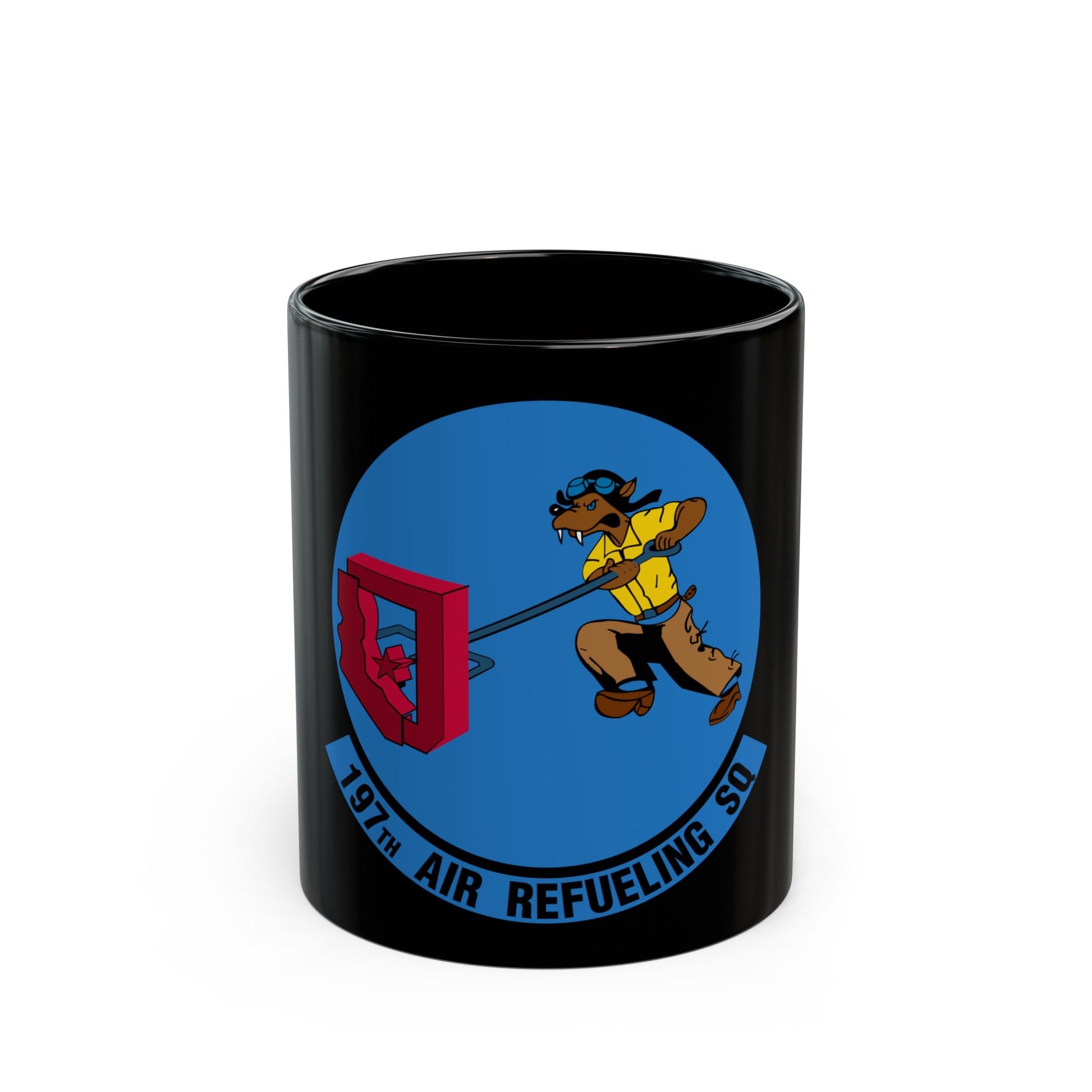 197 Air Refueling Squadron (U.S. Air Force) Black Coffee Mug-11oz-The Sticker Space
