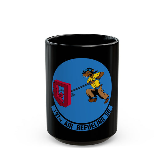 197 Air Refueling Squadron (U.S. Air Force) Black Coffee Mug-15oz-The Sticker Space
