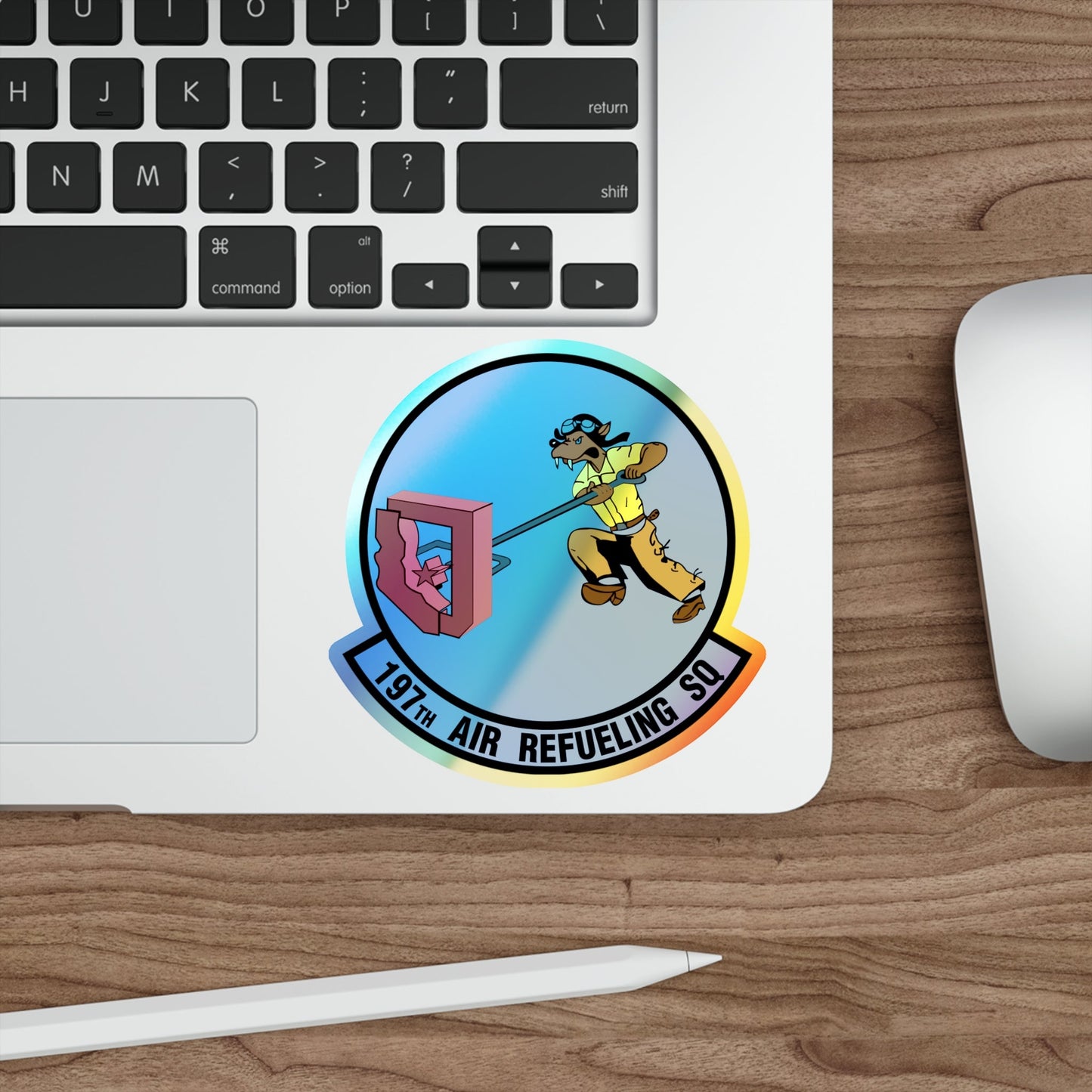 197 Air Refueling Squadron (U.S. Air Force) Holographic STICKER Die-Cut Vinyl Decal-The Sticker Space