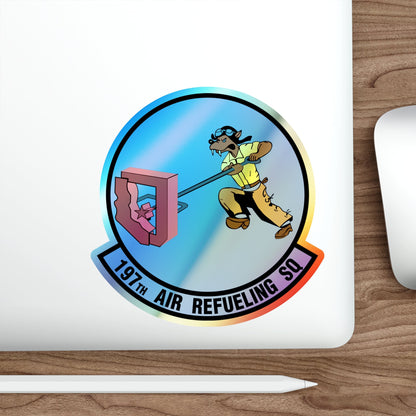 197 Air Refueling Squadron (U.S. Air Force) Holographic STICKER Die-Cut Vinyl Decal-The Sticker Space
