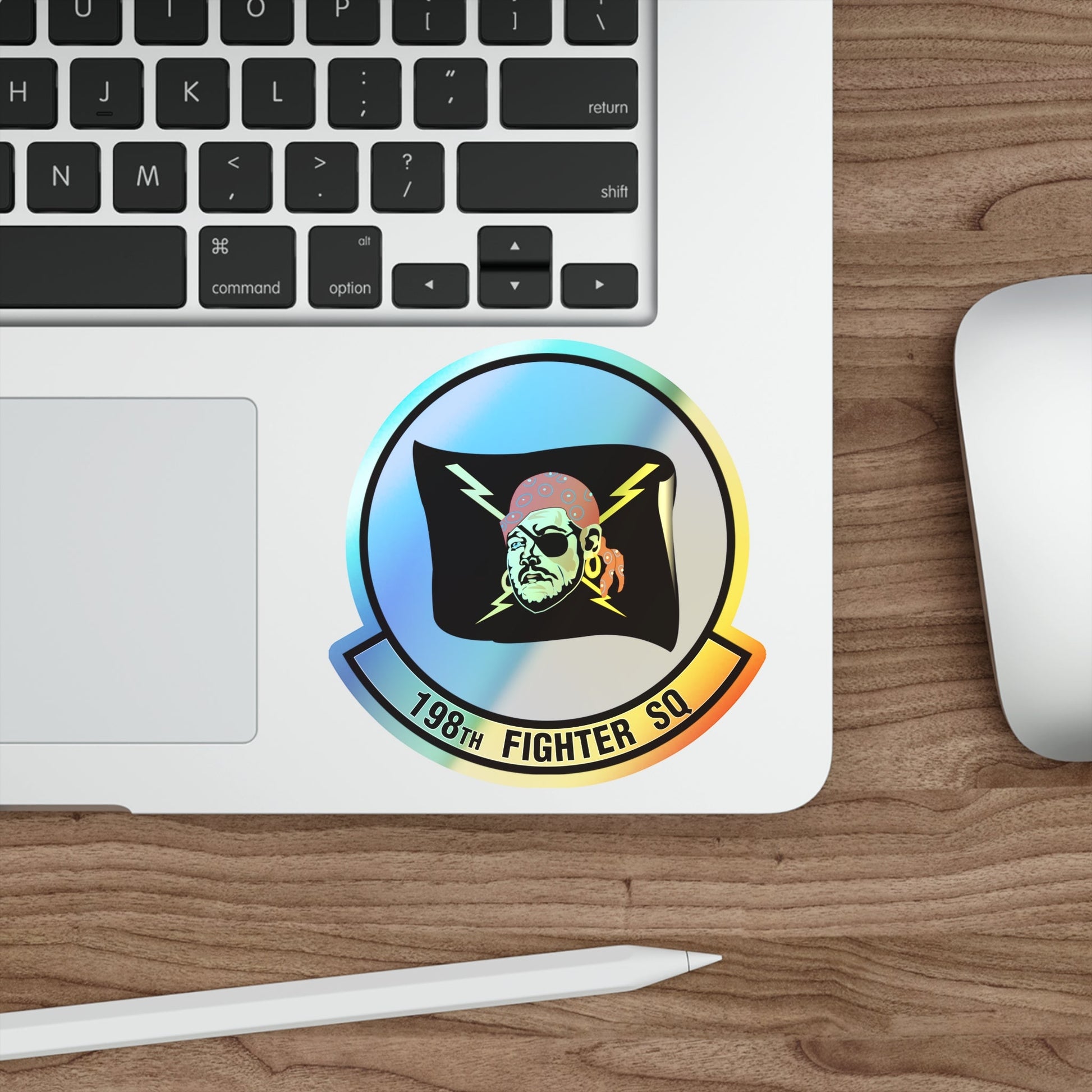 198 Fighter Squadron (U.S. Air Force) Holographic STICKER Die-Cut Vinyl Decal-The Sticker Space