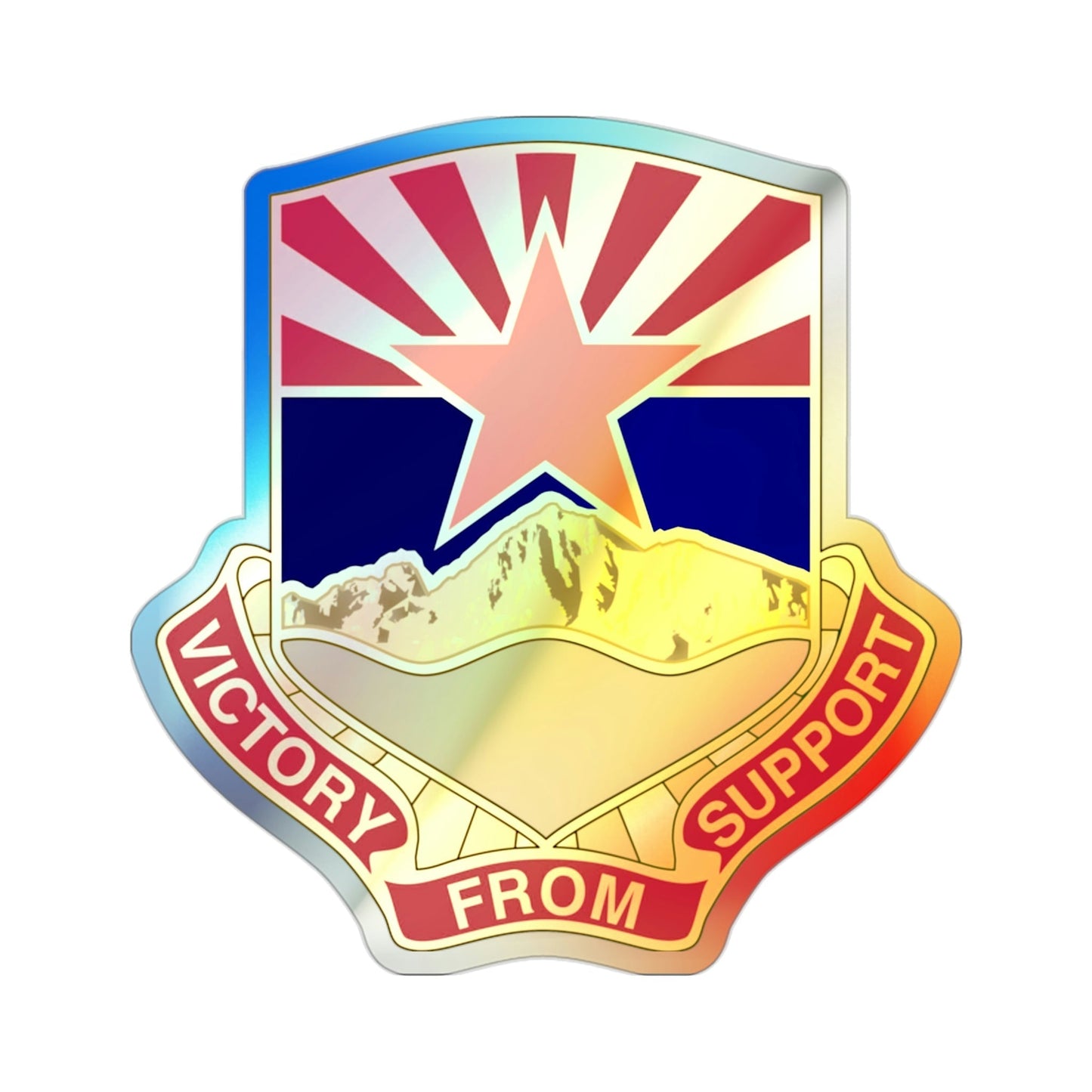 198 Regional Support Group (U.S. Army) Holographic STICKER Die-Cut Vinyl Decal-2 Inch-The Sticker Space