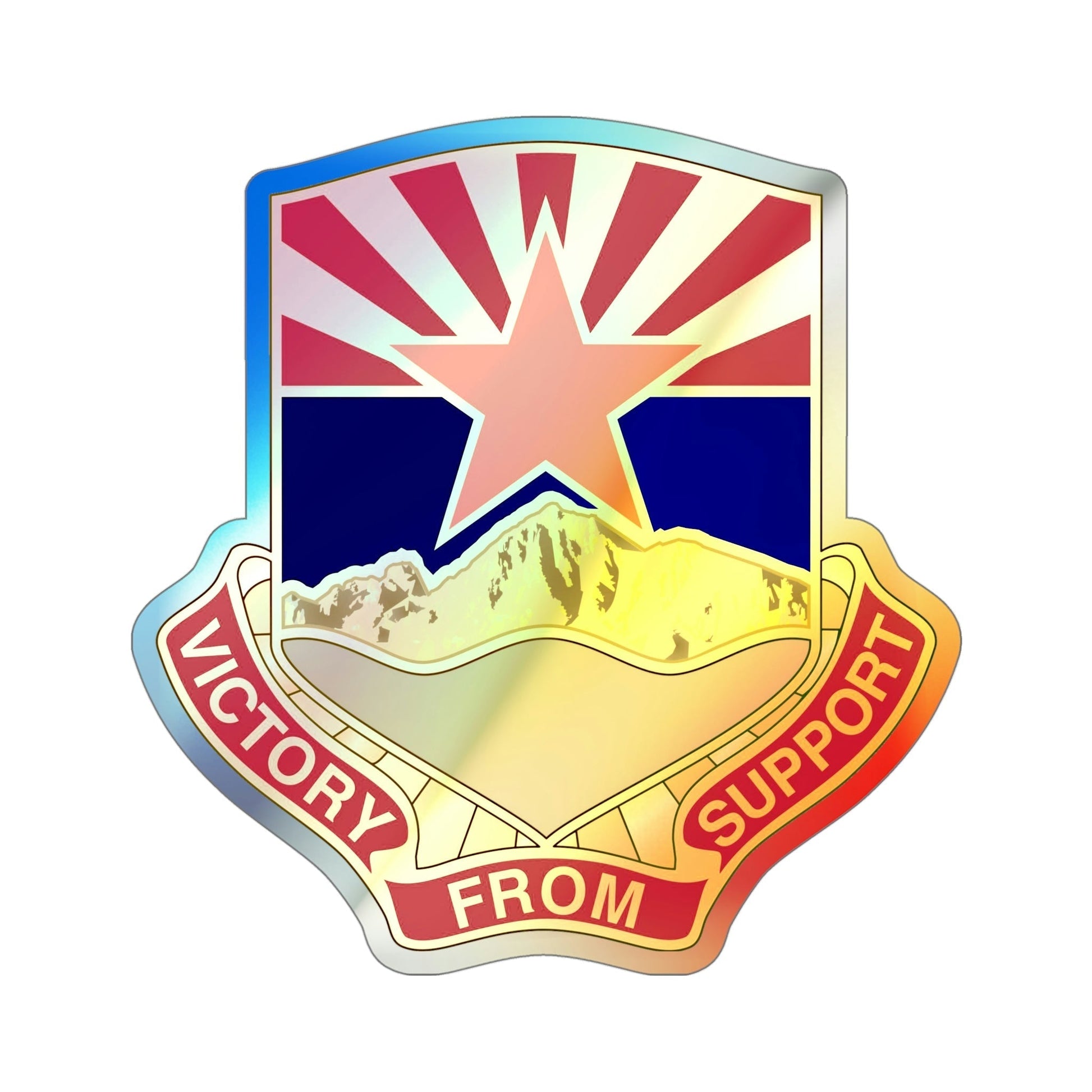 198 Regional Support Group (U.S. Army) Holographic STICKER Die-Cut Vinyl Decal-5 Inch-The Sticker Space
