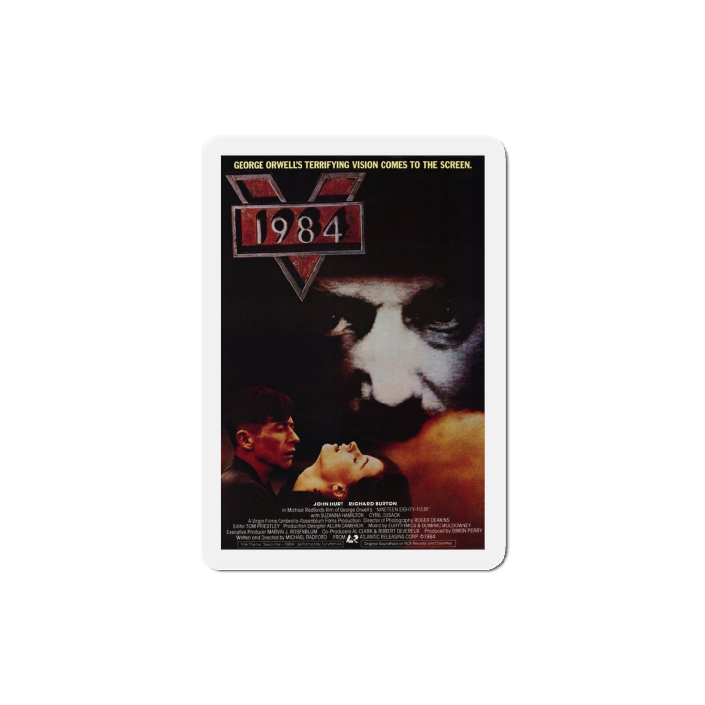 1984 1984 Movie Poster Die-Cut Magnet-3" x 3"-The Sticker Space