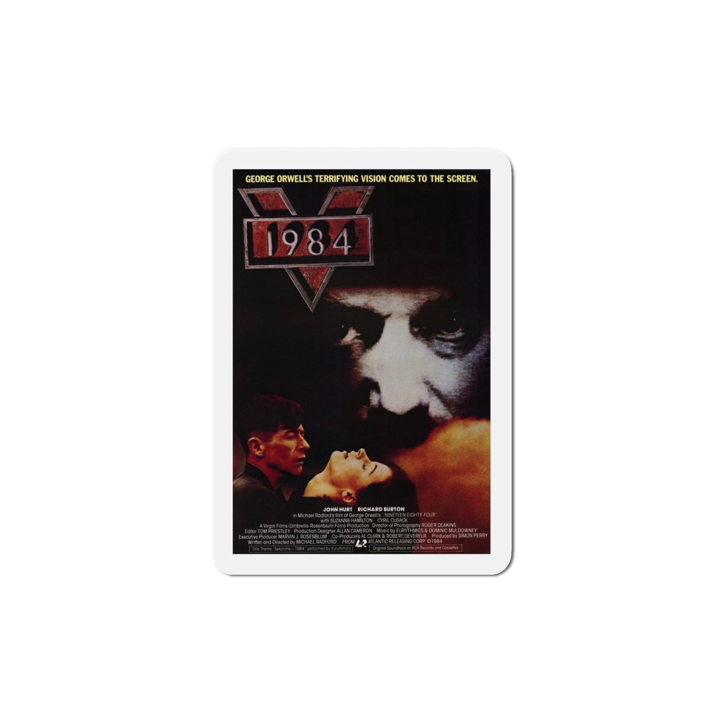 1984 1984 Movie Poster Die-Cut Magnet-6 × 6"-The Sticker Space