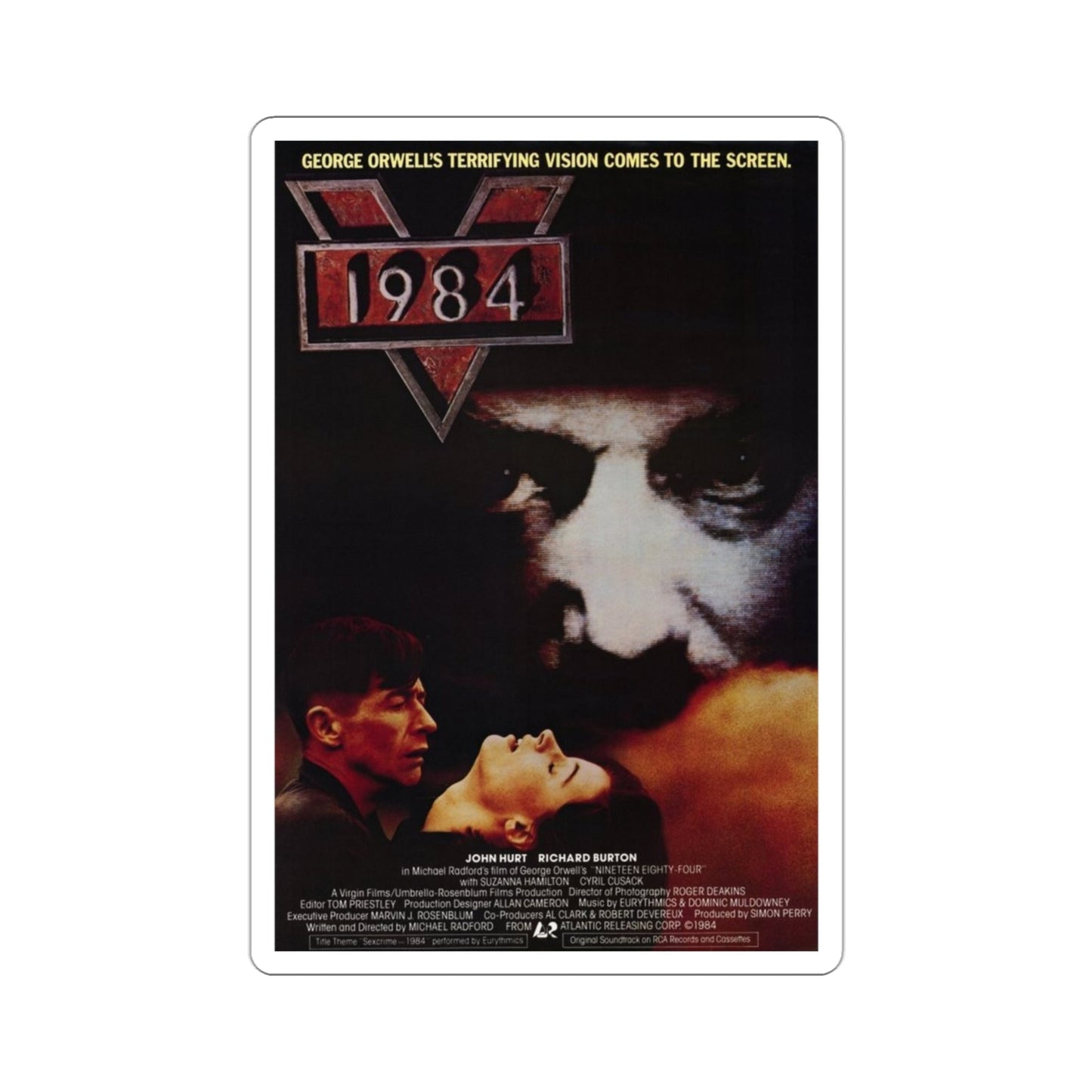 1984 1984 Movie Poster STICKER Vinyl Die-Cut Decal-3 Inch-The Sticker Space
