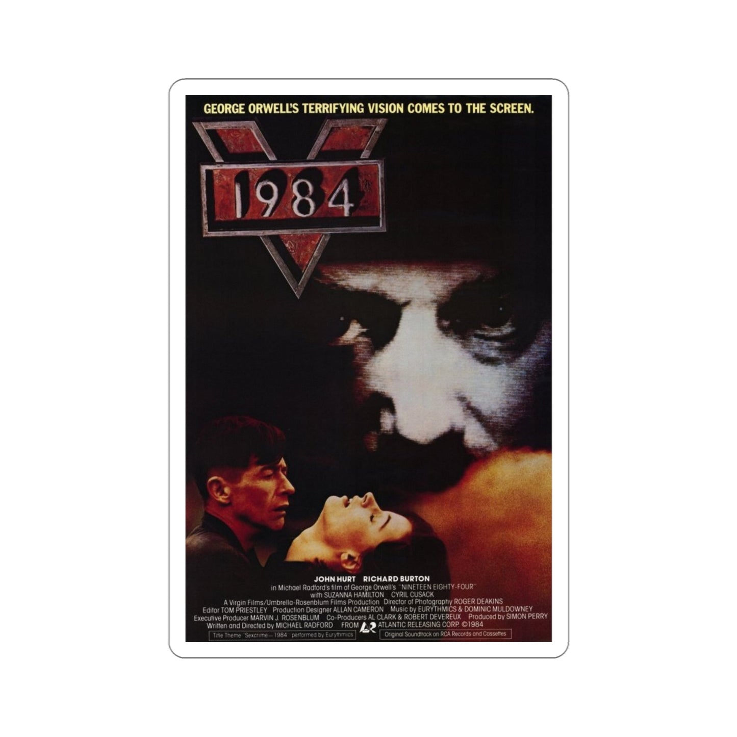 1984 1984 Movie Poster STICKER Vinyl Die-Cut Decal-4 Inch-The Sticker Space