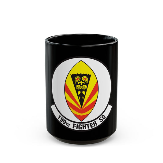 199 Fighter Squadron (U.S. Air Force) Black Coffee Mug-15oz-The Sticker Space